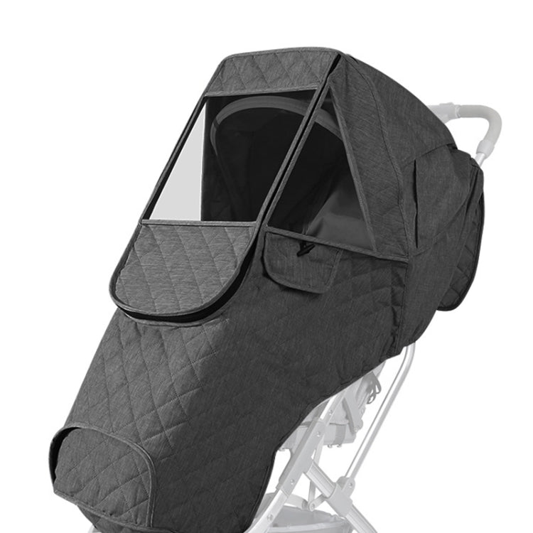 Autumn And Winter Warm Thickened With Velvet Baby Stroller Weatherproof Cover My Store