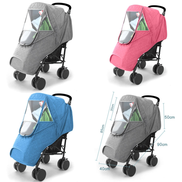 Autumn And Winter Warm Thickened With Velvet Baby Stroller Weatherproof Cover