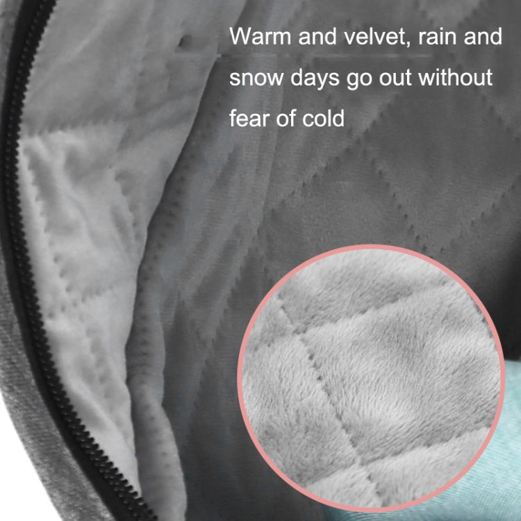 Autumn And Winter Warm Thickened With Velvet Baby Stroller Weatherproof Cover