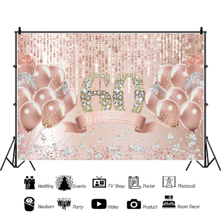 1.5m x 1m Rose Golden Balloon Birthday Party Background Cloth Photography Photo Pictorial Cloth