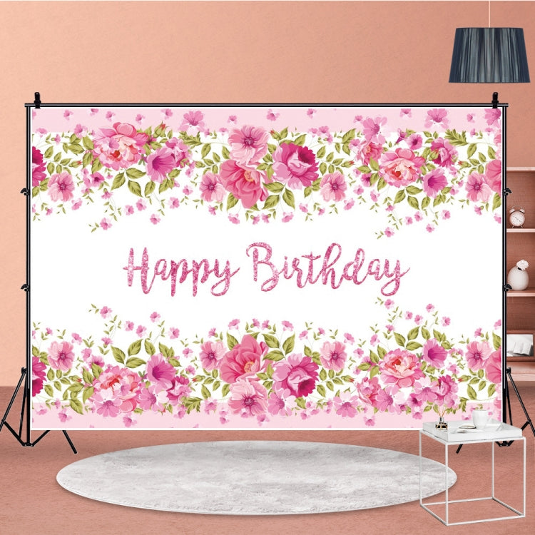 1.5m x 1m Flower Series Happy Birthday Party Photography Background Cloth