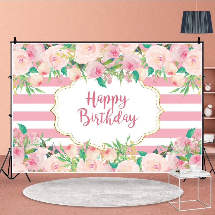 1.5m x 1m Flower Series Happy Birthday Party Photography Background Cloth