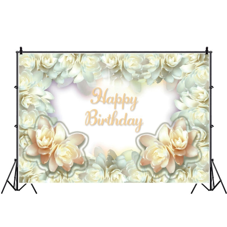 1.5m x 1m Flower Series Happy Birthday Party Photography Background Cloth