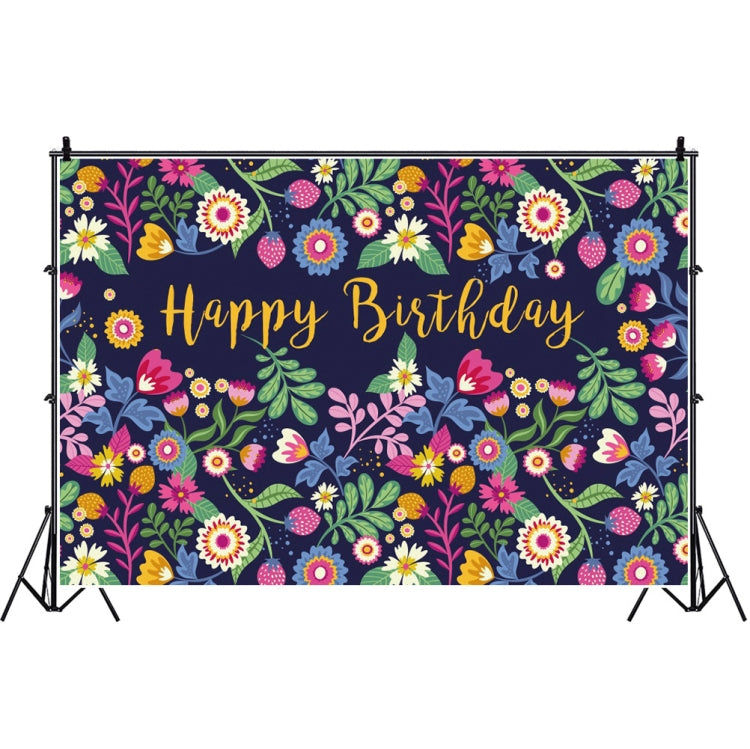 1.5m x 1m Flower Series Happy Birthday Party Photography Background Cloth