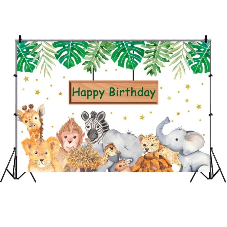 1.5m x 1m Animal Forest Cartoon Birthday Party Banquet Decoration Photo Background Cloth