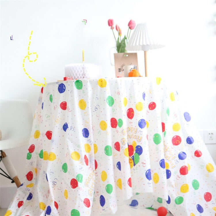 2pcs Birthday Party Disposable Tablecloth Decorations Photo Props 137 x 274cm