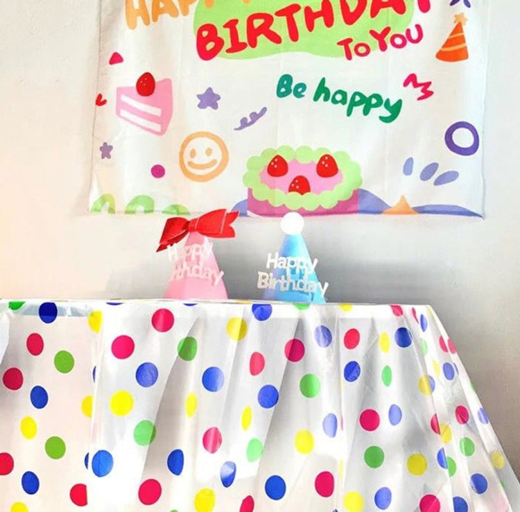 2pcs Birthday Party Disposable Tablecloth Decorations Photo Props 137 x 274cm My Store