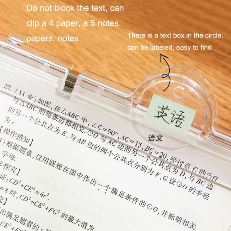 MOYL Y893-01 Student Large Capacity Transparent Magnetic Document Test Paper Data Storage Folder My Store