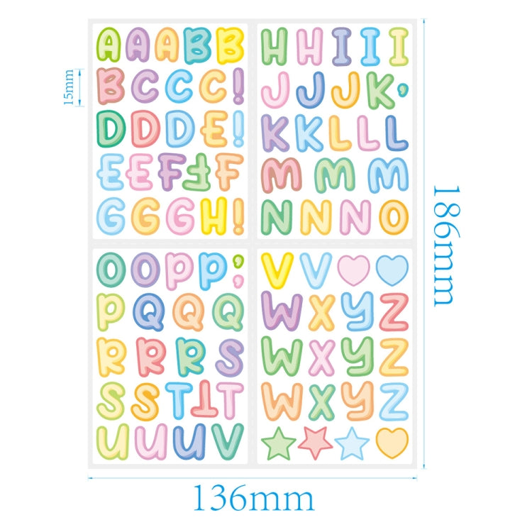 20 PCS ZPKTZM Children Cartoon Colorful Letters Stickers DIY Lunch Box Mark Waterproof Sticker-Reluova