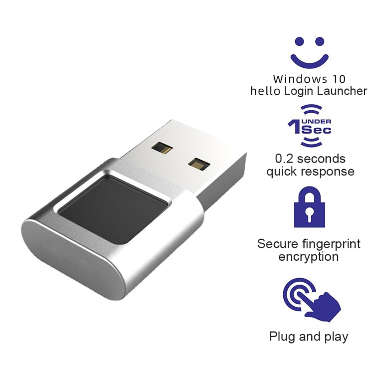 TRU8 Mini USB Fingerprint Reader Module for Windows 11 10 Hello Dongle My Store