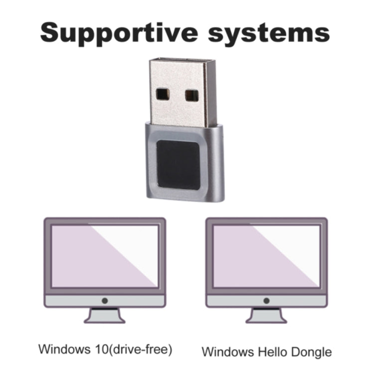 TRU8 Mini USB Fingerprint Reader Module for Windows 11 10 Hello Dongle