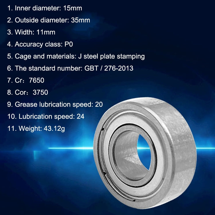 20pcs 15x35x11mm Deep Groove Ball Bearings Motor Car Special Bearing-Reluova