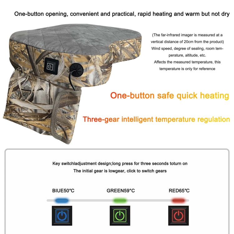 Outdoor Portable Camouflage 3 Gear Adjustable Heated Cushion