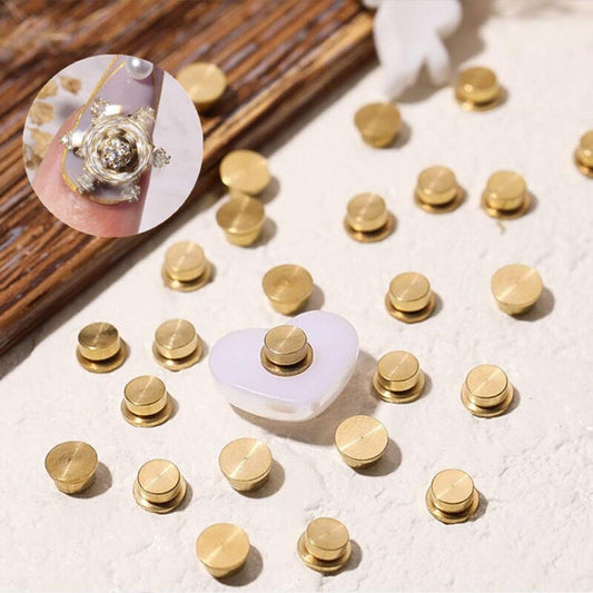 20pcs Metal Rotatable Bearing For DIY Crystal Jewelry Nail Art Decorations