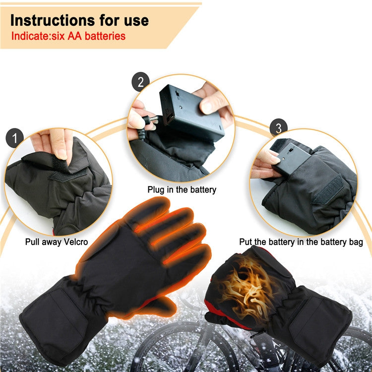 Outdoor Sports Ski Heated Warm Touchable Gloves