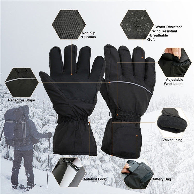 Outdoor Sports Ski Heated Warm Touchable Gloves