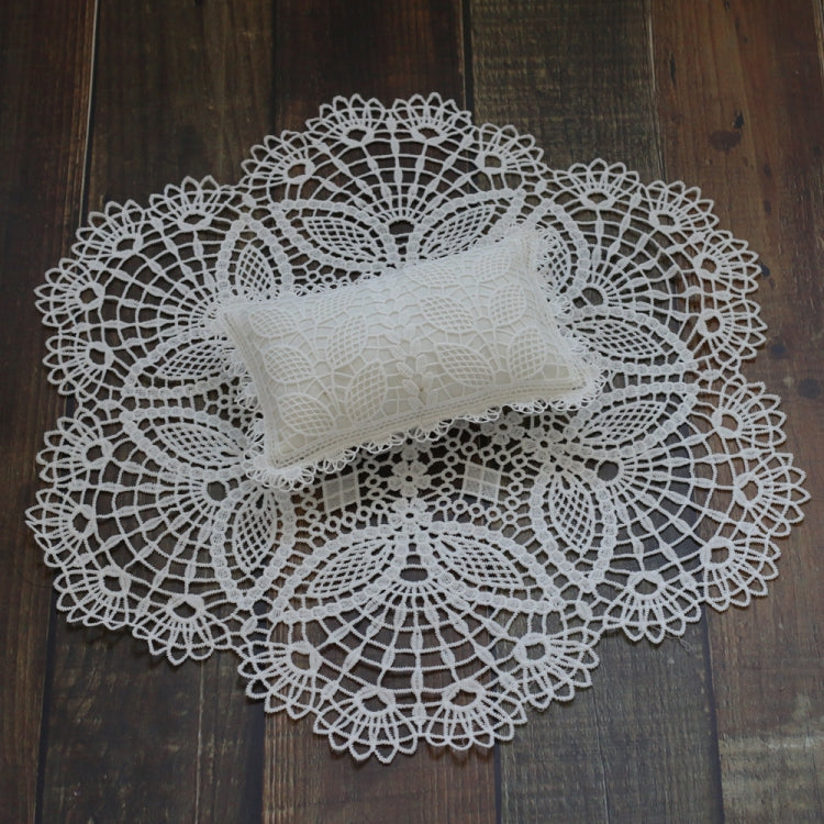 Hollow Lace Round Blanket + Pillow Suit Baby Photography Props My Store