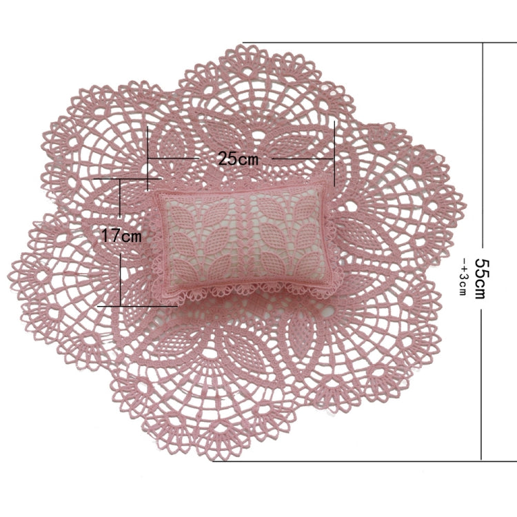 Hollow Lace Round Blanket + Pillow Suit Baby Photography Props My Store