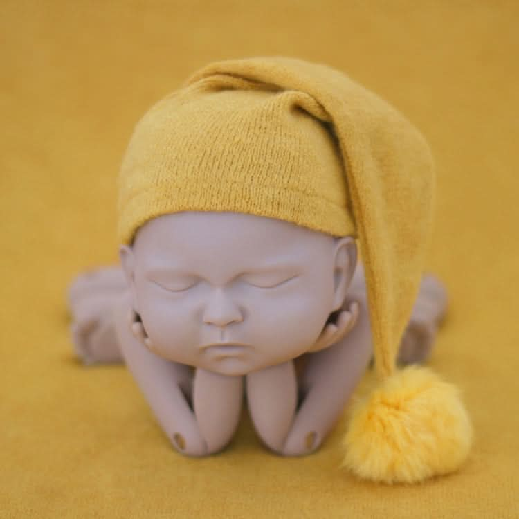 Newborn Photography Clothing Baby Photography Fur Ball Knitted Long Tail Hat My Store