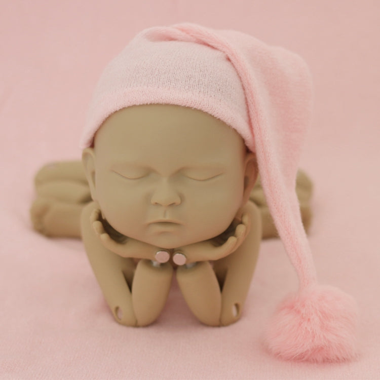 Newborn Photography Clothing Baby Photography Fur Ball Knitted Long Tail Hat My Store