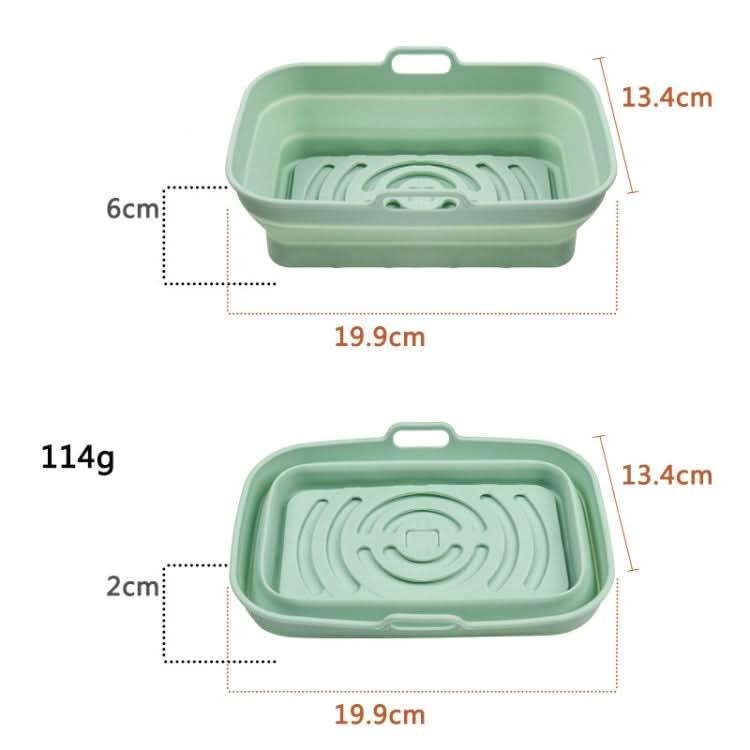 Air Fryer Grill Mat High Temperature Resistant Silicone Baking Tray, Specification: Round Inner Red, Series 2 Reluova