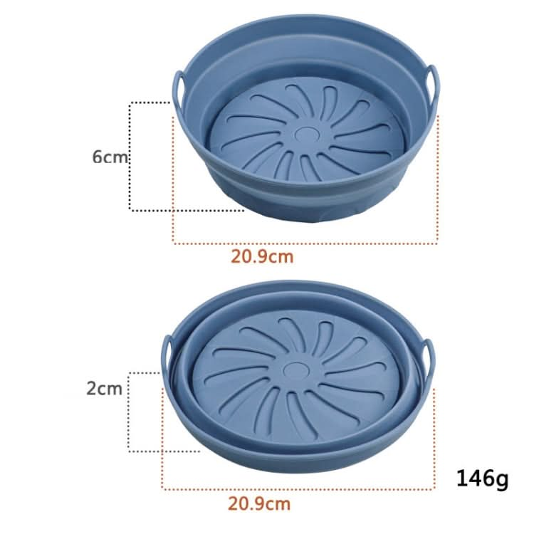 Air Fryer Grill Mat High Temperature Resistant Silicone Baking Tray, Specification: Round Inner Red, Series 1 Reluova