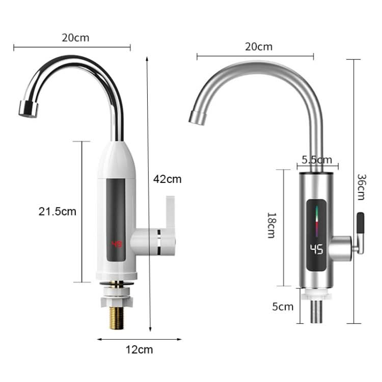 Smart Household Digital Display Instant Hot Kitchen Electric Faucet, Plug: Reluova