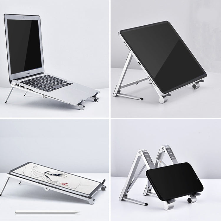 X23 3 In 1 Portable Storage Foldable Aluminum Phone Tablet Stand