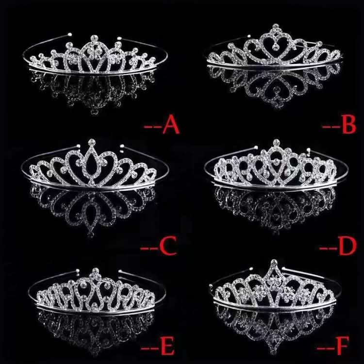 2pcs Little Girl Crown Hair Band Alloy Hair Ornaments Rhinestone Headdress Reluova