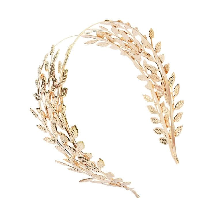 2pcs MetallicLeaves Branch Crown Hair Band Wedding Tiara Hair Accessories Reluova