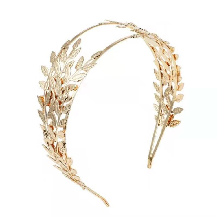 2pcs MetallicLeaves Branch Crown Hair Band Wedding Tiara Hair Accessories Reluova