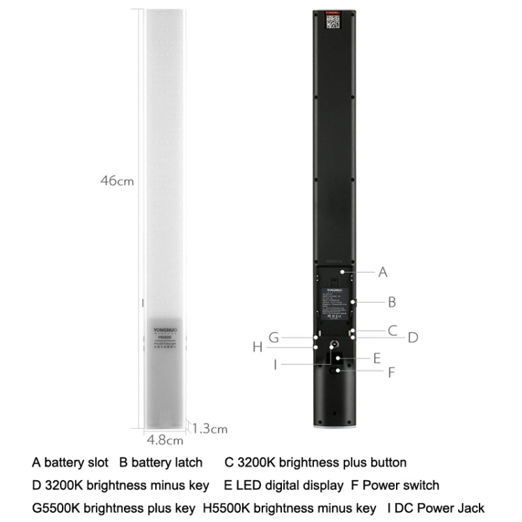 YONGNUO YN360S SLR LED Fill Light Stick Handheld Camera Lights External Photo Lamp, Style: My Store