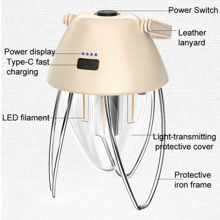 TG-ZP04401 Retro Camping Light Rechargeable Tricolor Light Source Tent Light My Store