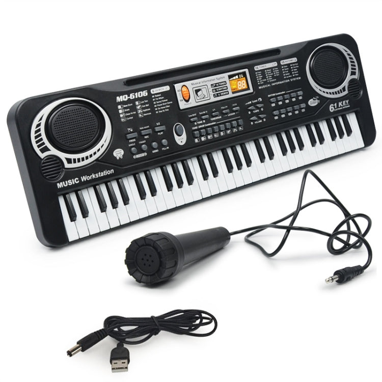 MQ6106 61-Keys Multifunctional Electronic Organ Children Toy with Microphone, Spec: