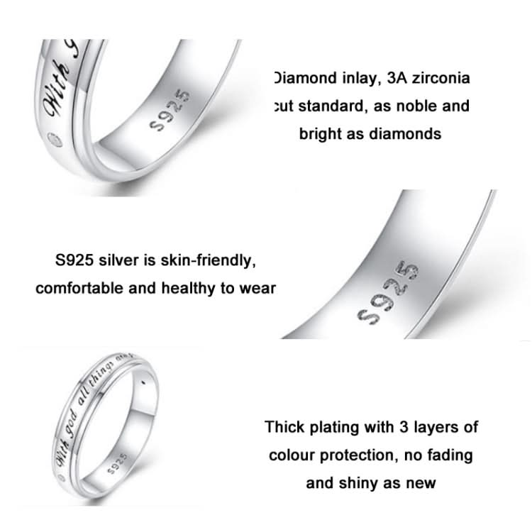 Sterling Silver S925 Geometric White Gold Plated Zirconia Curved Signet Ring Reluova