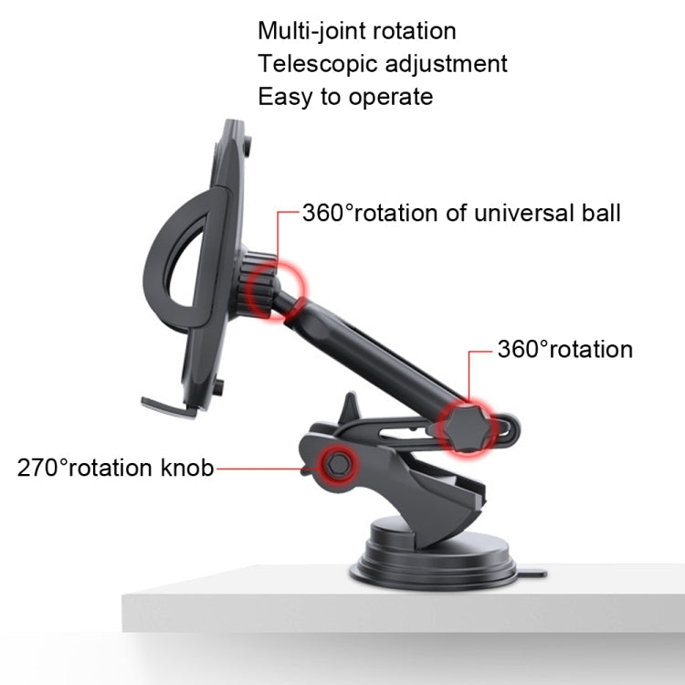 Yesido C111 Double Pole Rotating Telescopic Arm Car Bracket ÎҵÄÉ̵ê