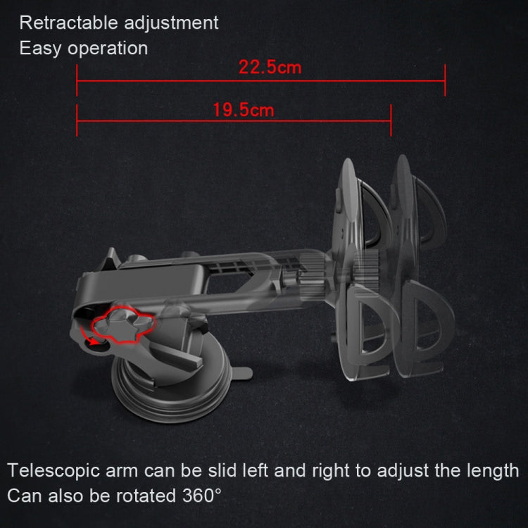 Yesido C111 Double Pole Rotating Telescopic Arm Car Bracket