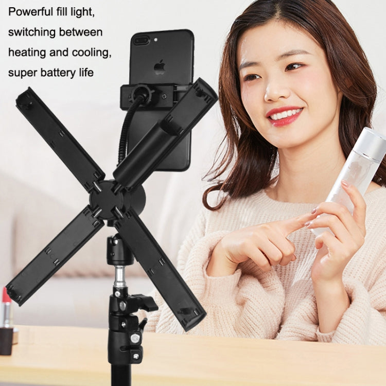 Mobile Phone Portable Beauty Live Four Tube Folding Fill Light, Style: