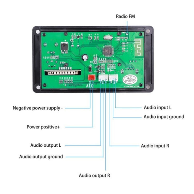 D006BT Bluetooth MP3 Decoder U Disk Playback Audio Amplifier Board