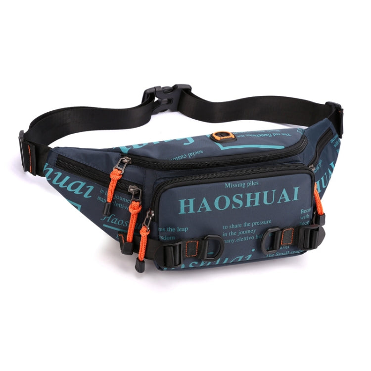 HAOSHUAI 5135 Outdoor Men Waist Bag Waterproof Nylon Cloth Men Bag