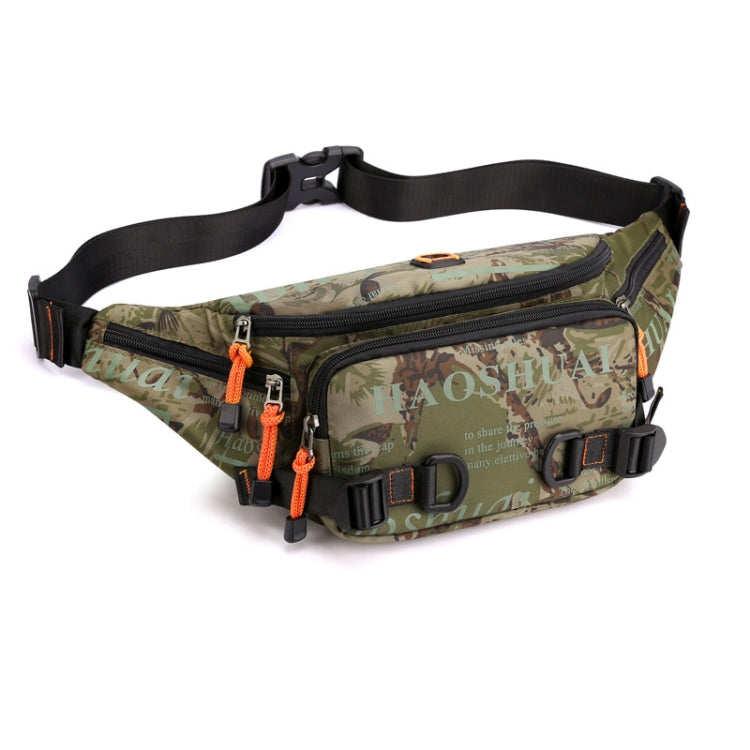 HAOSHUAI 5135 Outdoor Men Waist Bag Waterproof Nylon Cloth Men Bag Reluova