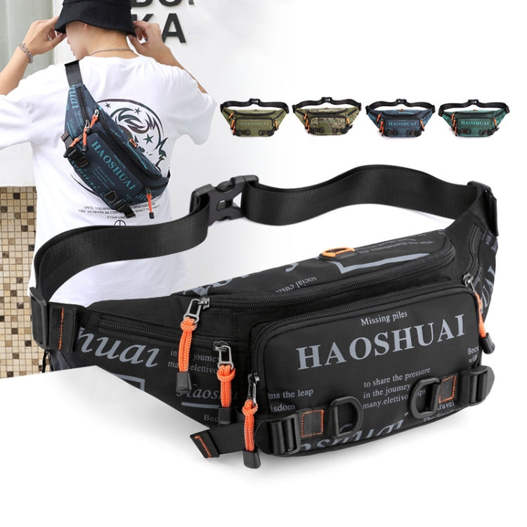 HAOSHUAI 5135 Outdoor Men Waist Bag Waterproof Nylon Cloth Men Bag Reluova