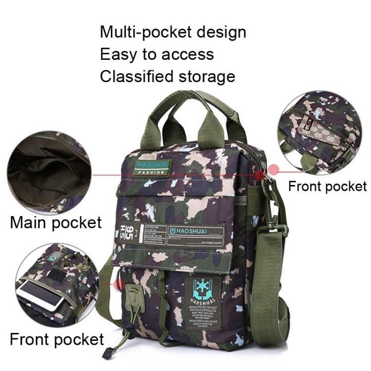 HAOSHUAI 206-1 Men Handheld Crossbody Bag Outdoor Waterproof Cloth Bag Reluova