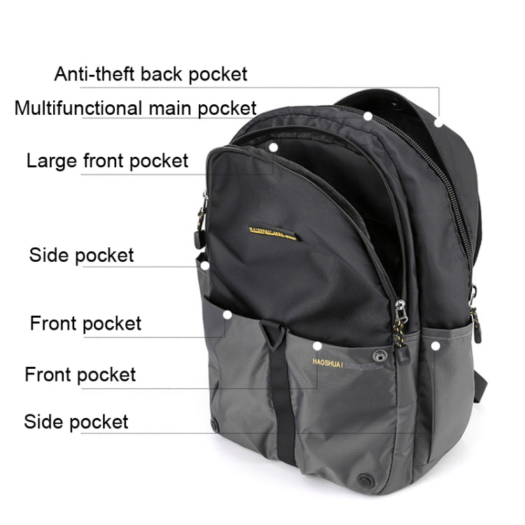 HAOSHUAI 6815 Outdoor Travel Backpack Men Business Computer Notebook Backpack Reluova