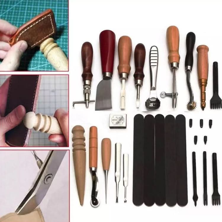 Handmade Leather DIY Tool Set Sewing Craft Tool Set Reluova