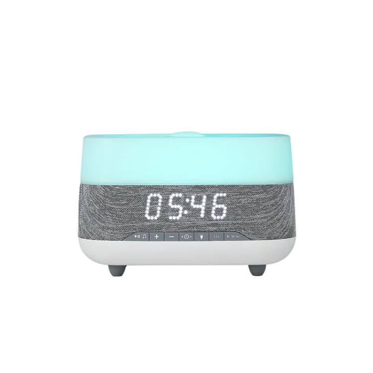 300ml Bluetooth Clock Aromatherapy Humidifier with Seven-color Ambient Light,EU Plug