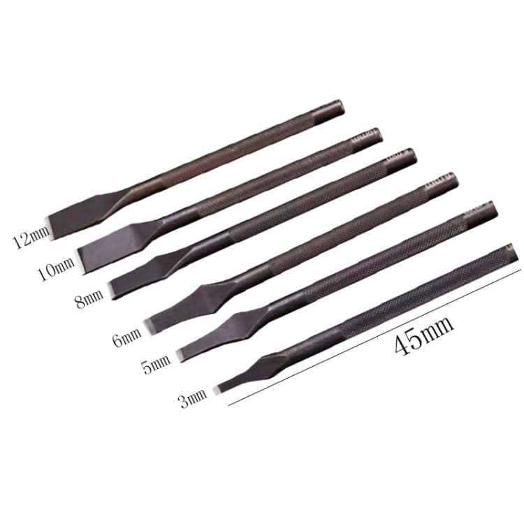 ER018 2pcs Card Position Cut Cowhide Leather Word Cut DIY Tool, Size: 3mm Reluova