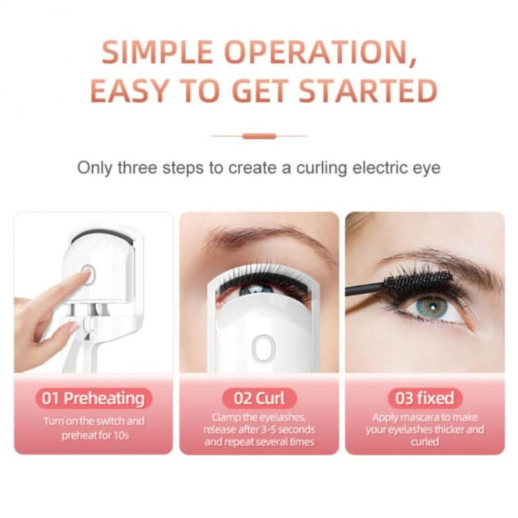 Electric Heated Eyelash Curler Temperature Adjustable Quick Heat Eyelash Curling Clamp Reluova