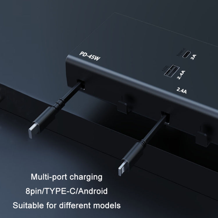 65W PD Dual Cable Retractable Fast Charging Car USB Charger