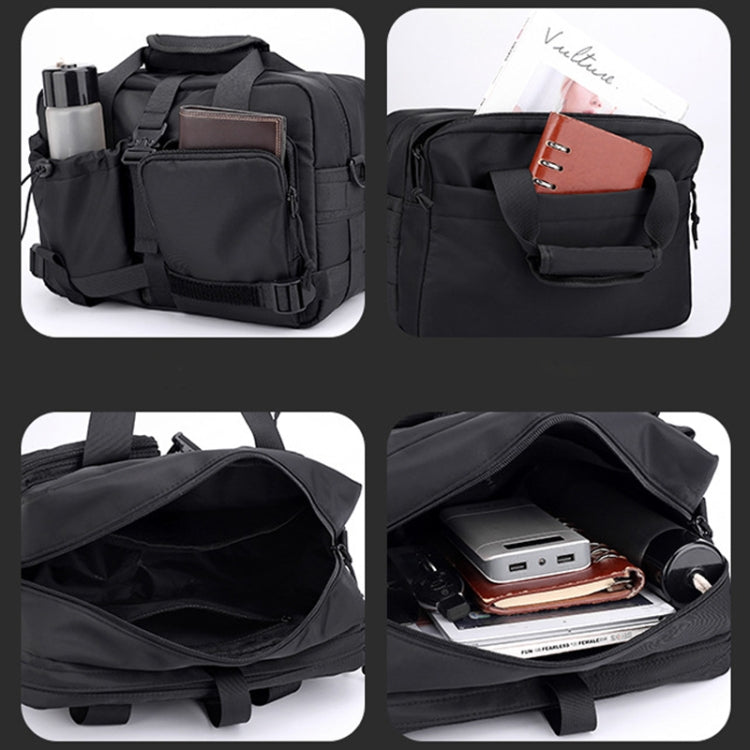 HAOSHUAI 822 Men Large Capacity Casual Shoulder Messenger Bag Handle Computer Bag Reluova